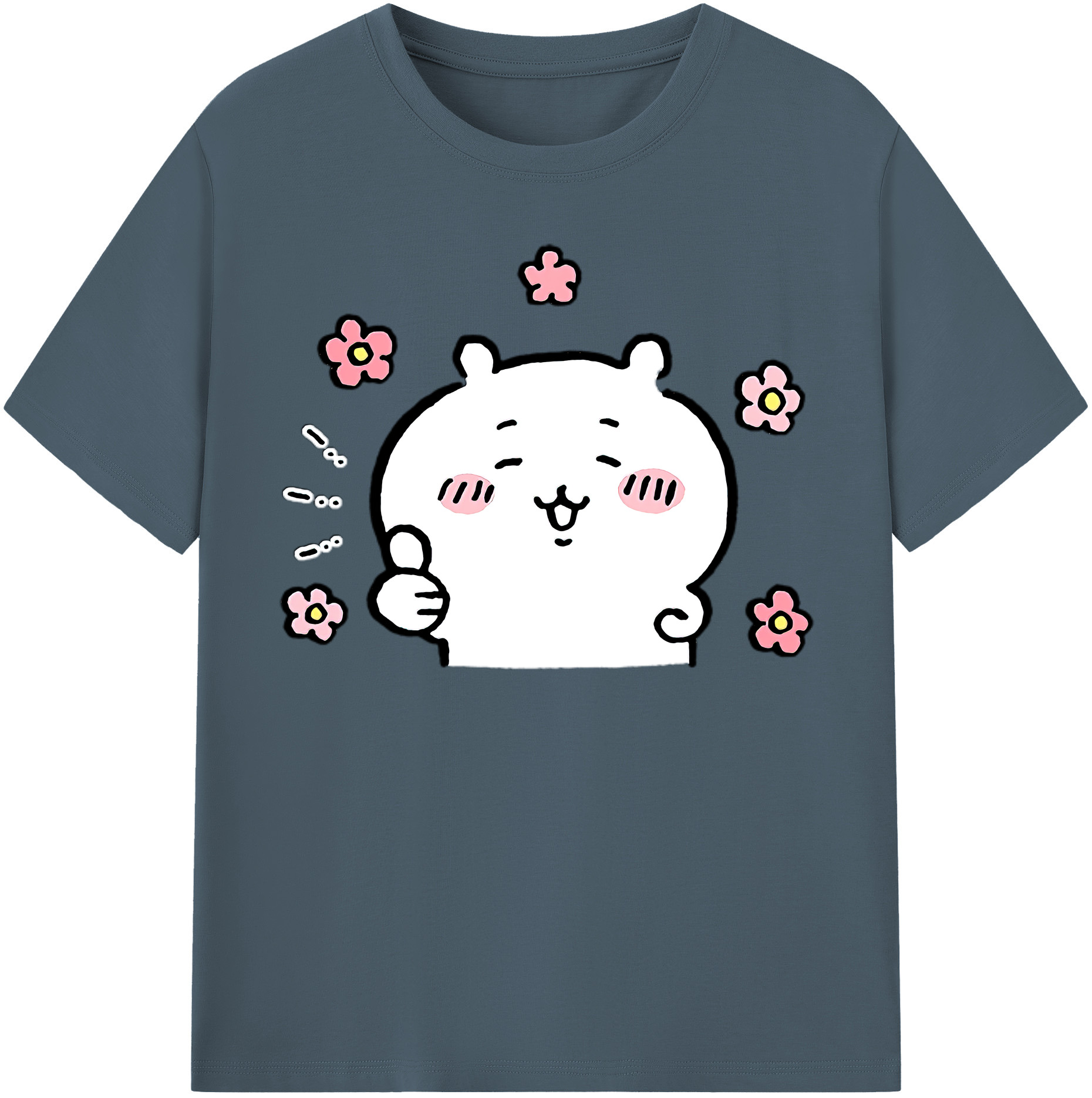 （画像用） ちいかわ ちいかわ Chii-kawa chiikawa 綿100％半袖Tシャツ（フロントプリント）